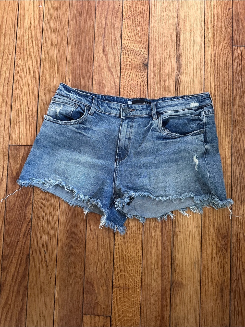 Kut from the Kloth Light Blue Distressed Denim Shorts